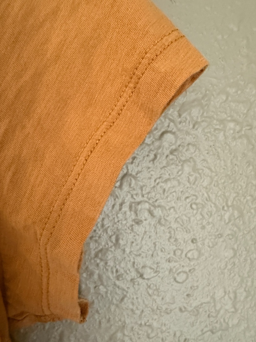 Max Studio Mustard Slub V-Neck Pocket Tee - Picture 4 of 5